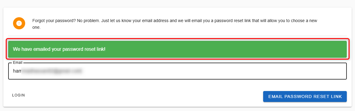 Password Reset Confirmation