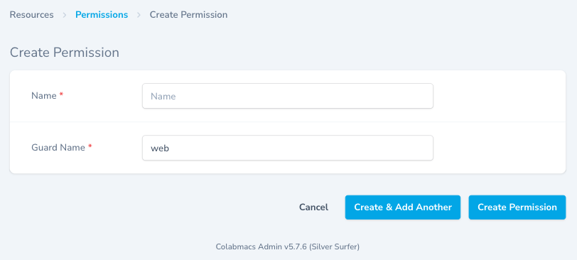 Create Permission Form