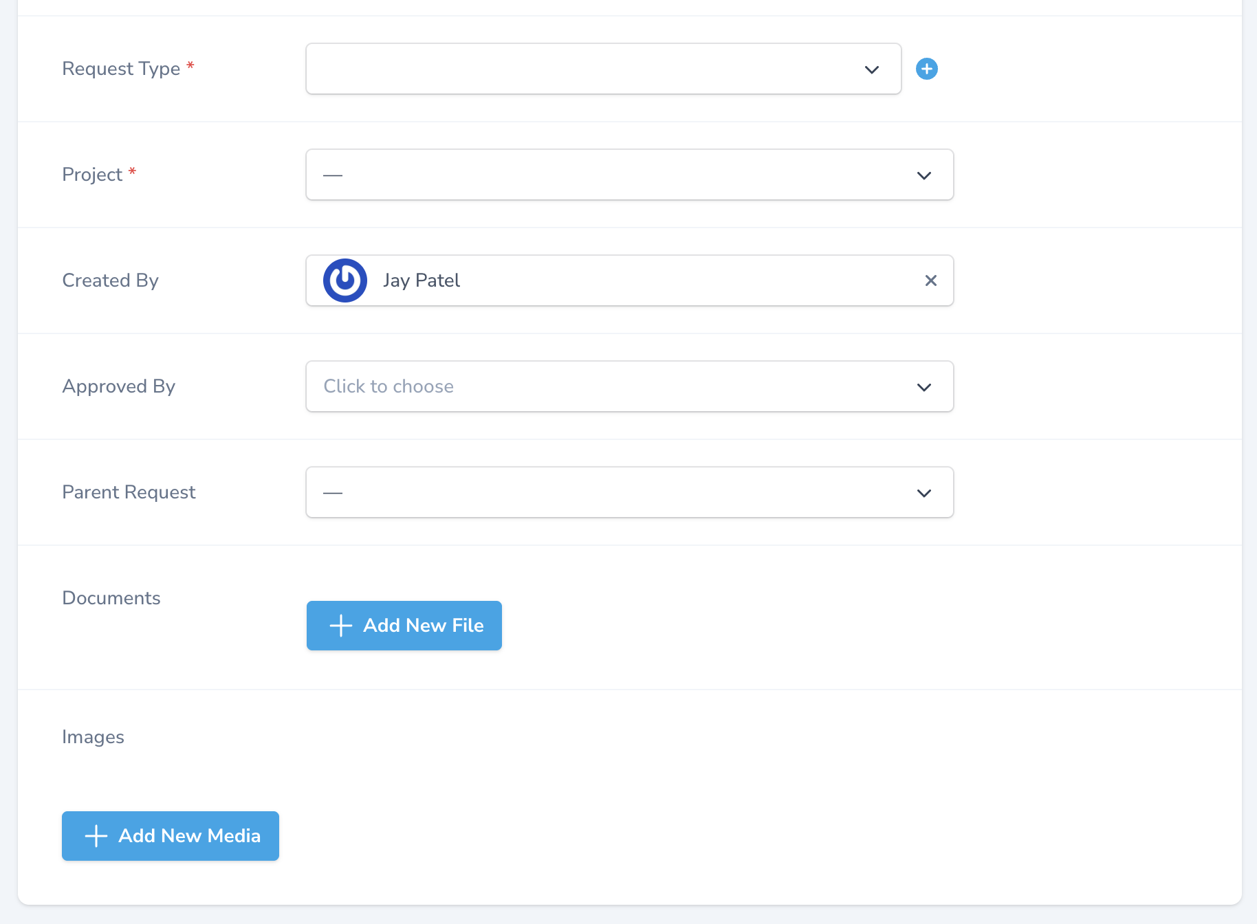 Create Request Form - Part 2