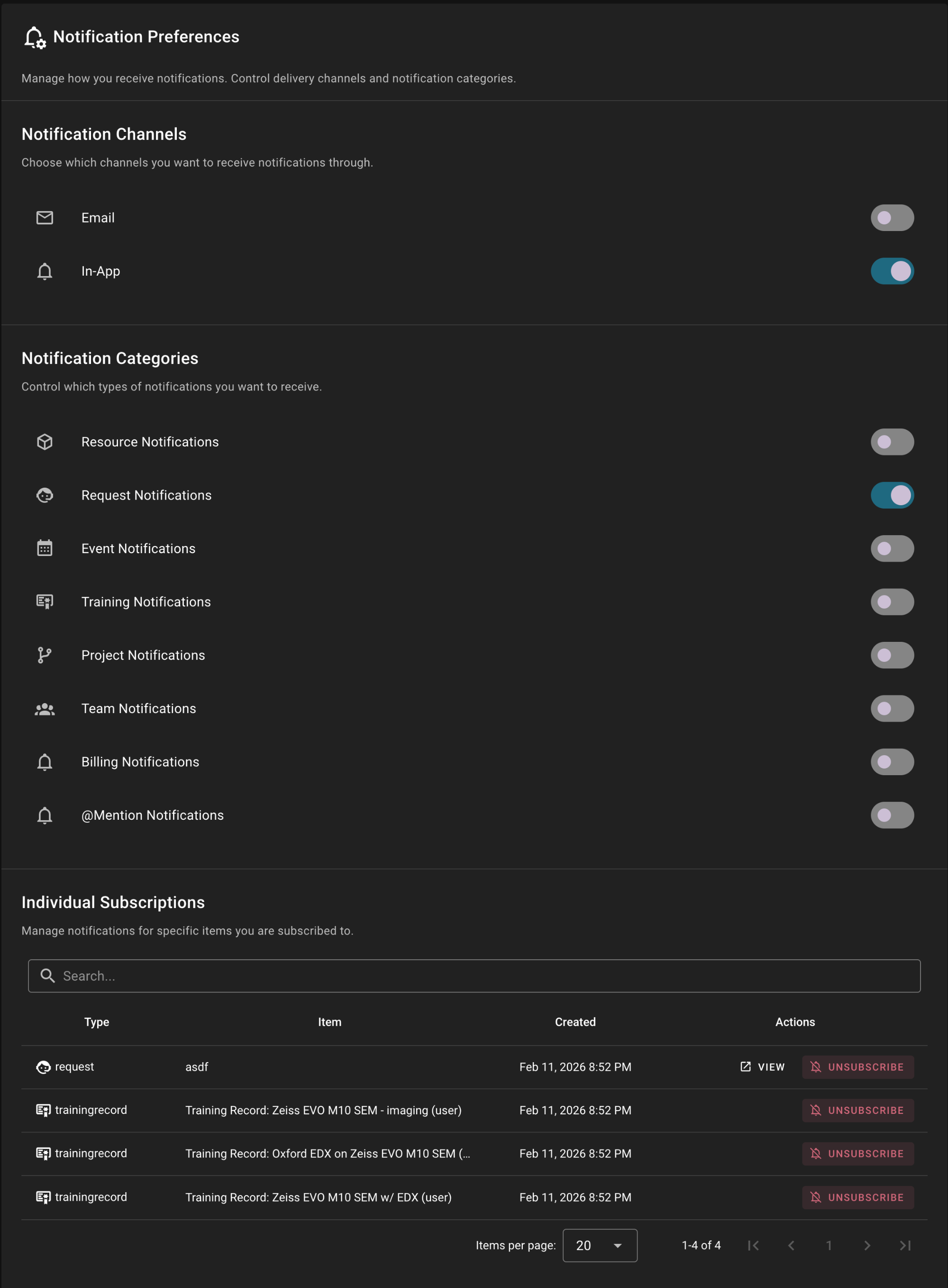 Notification Preferences
